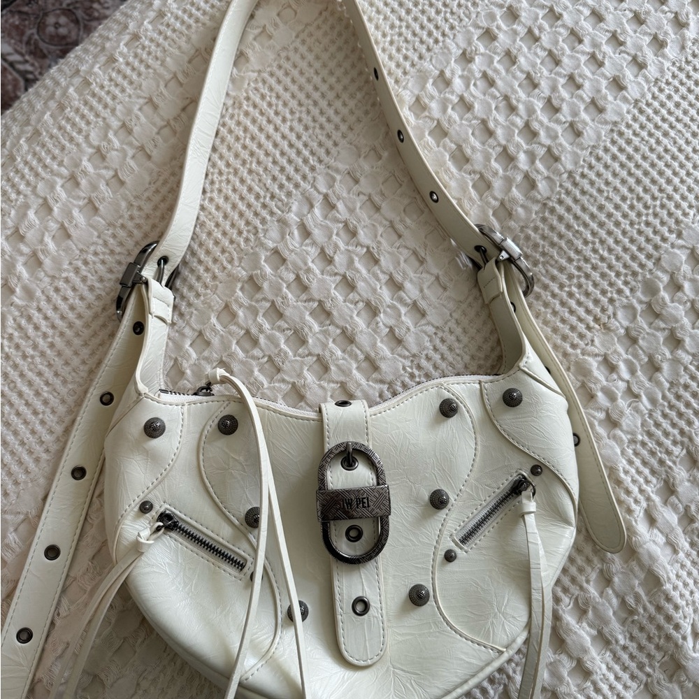 White Leather Shoulder Bag